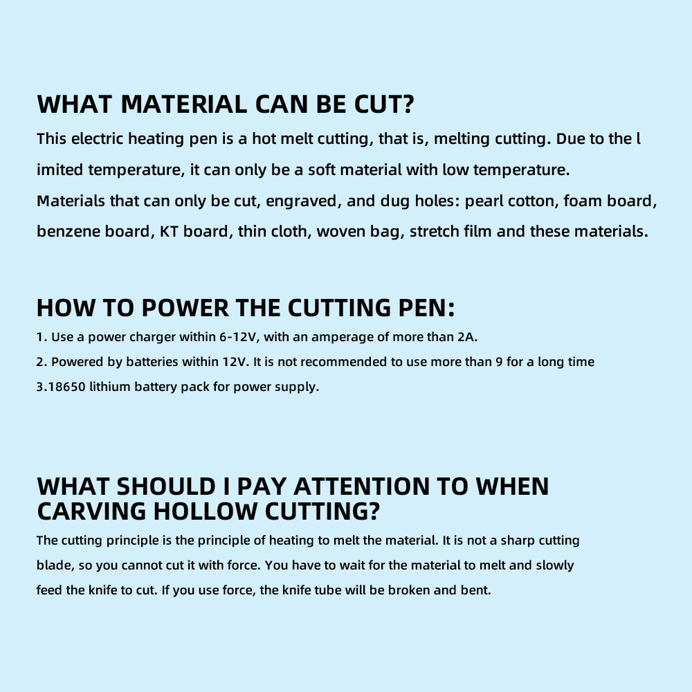 Foam Cutter Pen 5/10/15/20/25cm Electric Foam Polystyrene Cutting Machine Portable Styrofoam Cutter Cutting Bubble Tools 6-12V