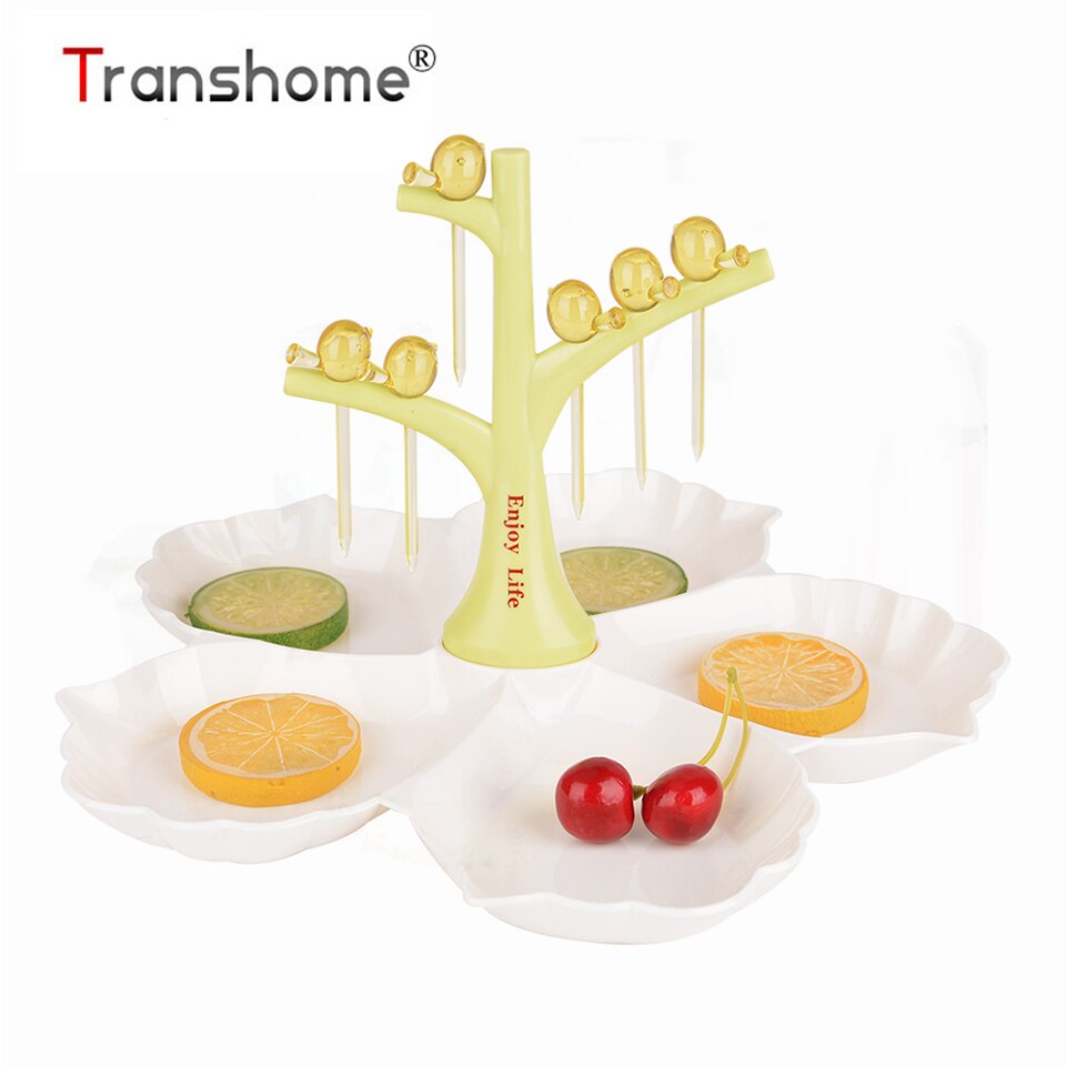 Creatieve Kleine Vogel Vorm Fruit Vork Snack Dessert Boom Fruit Snoep Platen Vork Dessert Vork Fruit Gereedschap Keuken Accessoires