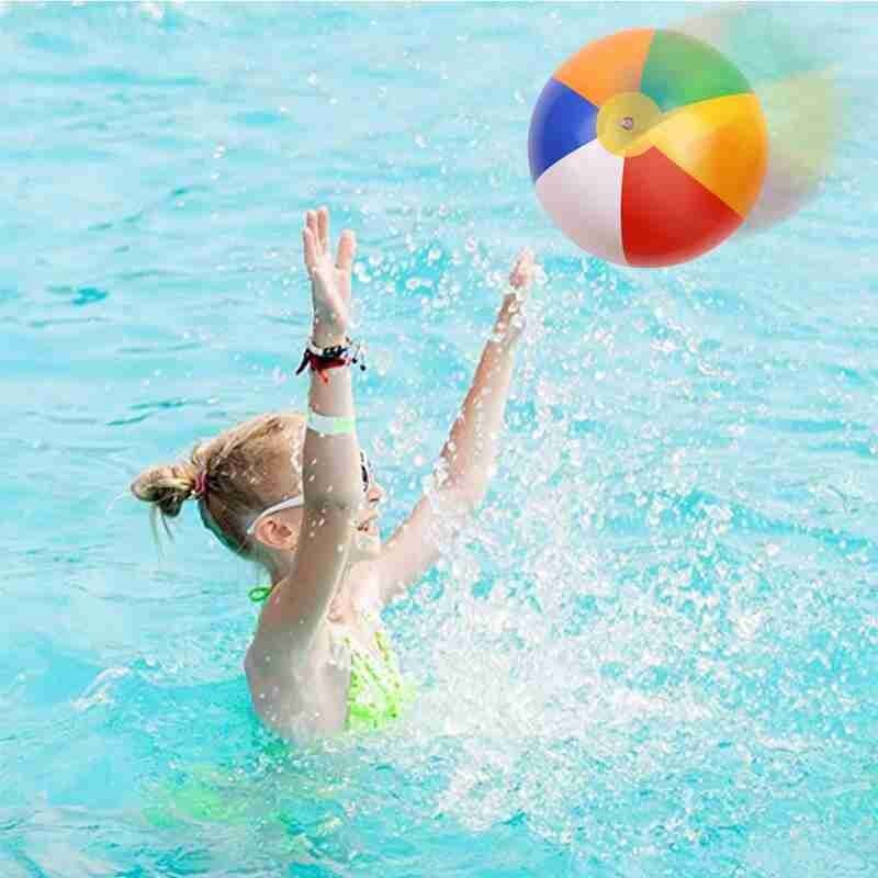 Summer Outdoor Inflatable Beach Ball Toy Fun Outdoor Swimming Ball Inflatable Beach Inches Play Water Toy 12/14/16/20/25 6- A6H3