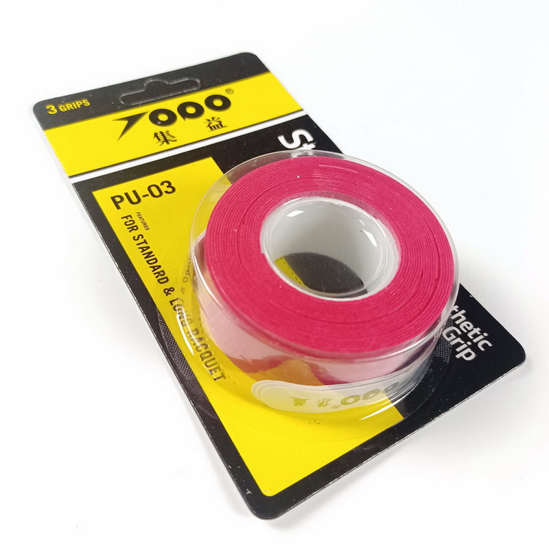 3 stks/pak Anti-slip Sterke Grap Badminton Grip Tennis Overgrip Tape Voor Racket Synthetisch Over Grip padel Accessoires: Rood