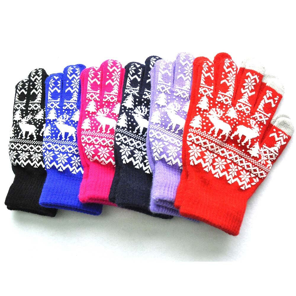 Mannen Vrouwen Kerst Winter Warm Gebreide Handschoenen/Mitten Pint Screen Leuke Handschoenen Voor Vrouwen Mannen Femme Pols Arm Warmer wanten