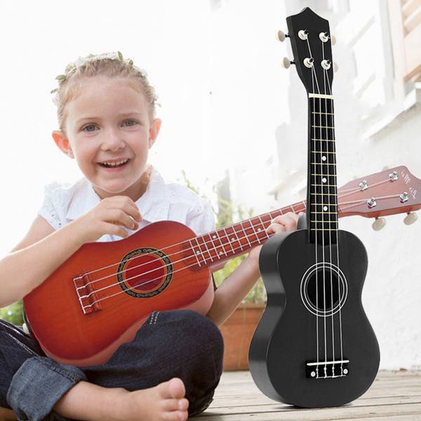 21 Inch Sopraan Ukulele 4 Strings Hawaiian Gitaar Uke + String + Pick Voor Beginners Kid Multi Kleur, zwart, Roze, Blauw ......