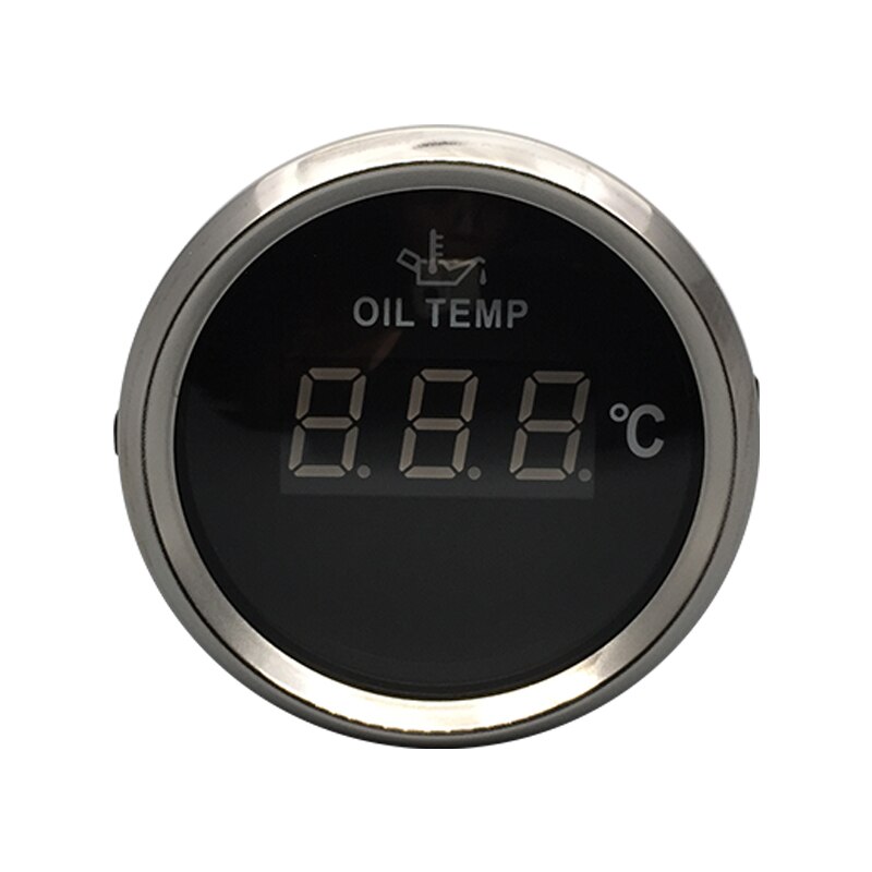 Medidor de temperatura de aceite Digital LCD Universal, 52mm, 50-150 ℃, para barco, camión, 12V, 24V, con retroiluminación roja