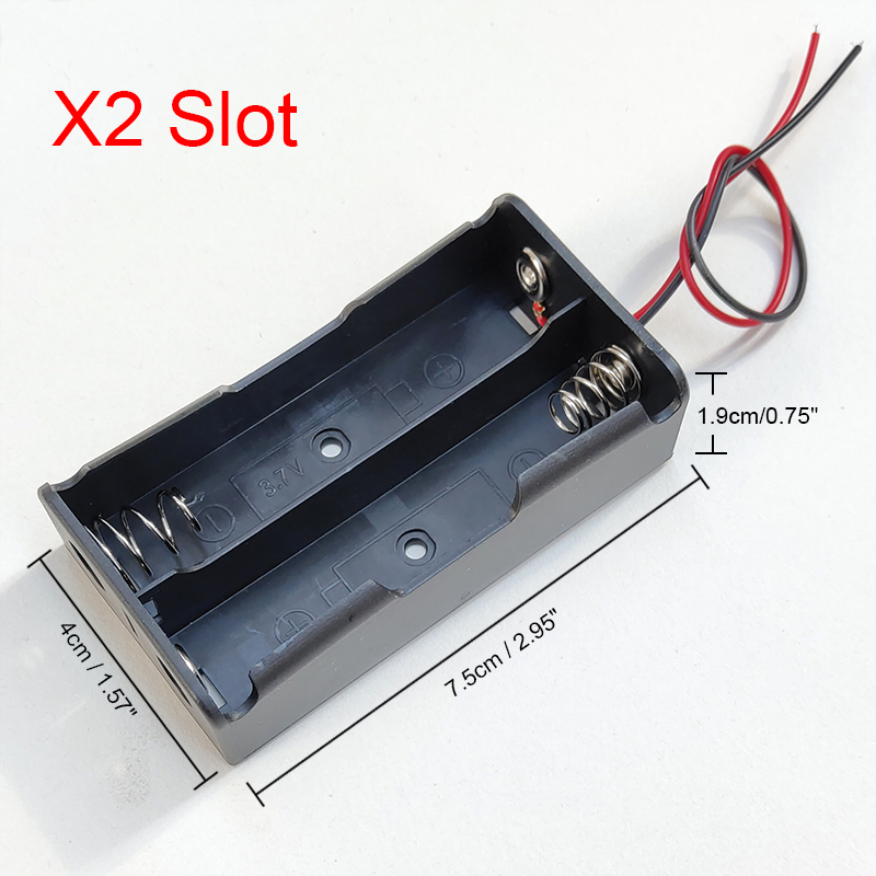 18650 Powerbank Case - 1-4 Slots DIY Batterijhouder Container met Draadpen: blauw