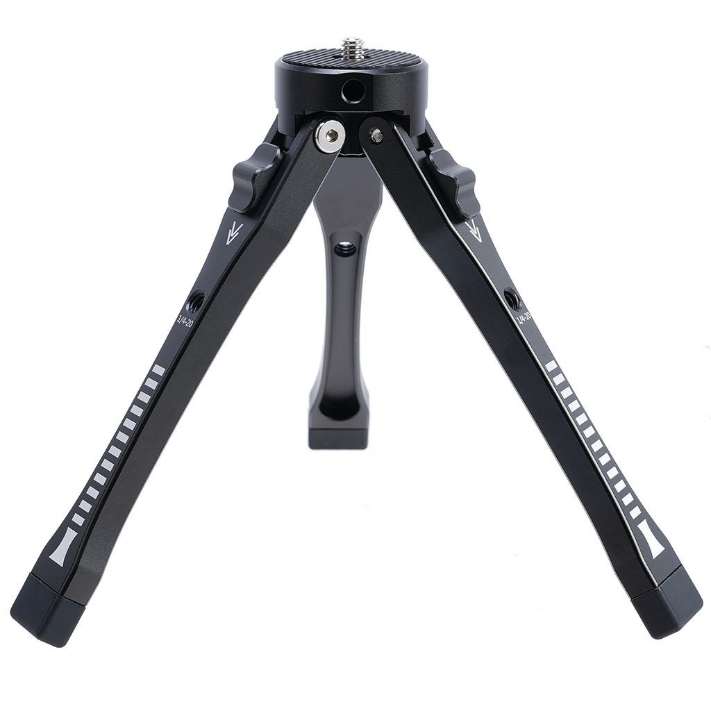 Mini treppiede treppiede da tavolo in lega di alluminio con vite da 1/4 per proiettore DSLR fotocamera reflex videocamera monopiede portatile carico 3 kg