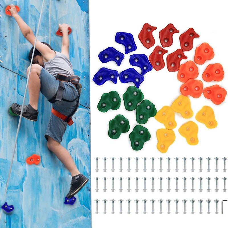 10 Teile/satz freundlicher Kletterwand Hält freundlicher Holz Zauberstab Klettern Steine Spielzeug Art Spielplatz Spiel Hand Füße Halten Griff Bausatz