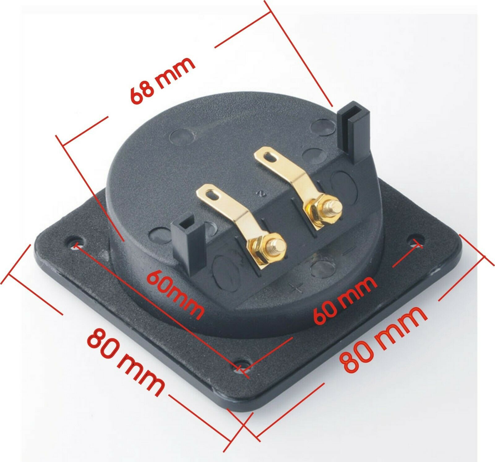 Two inner circle outer square speaker junction box DIY speaker HIFI audio access