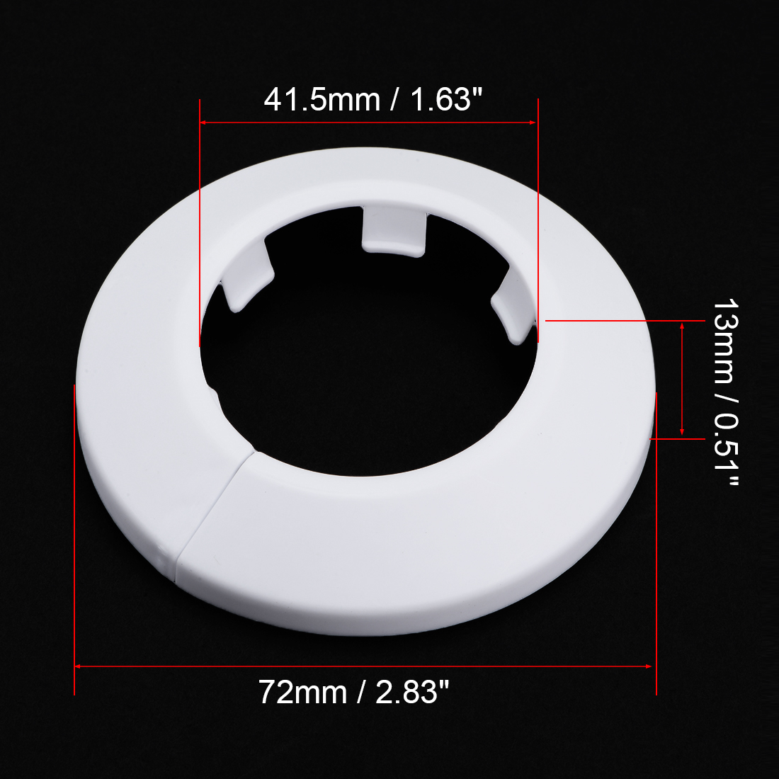 8 Uds 12mm-50mm cubierta de tubería de agua decoración de Collar de tubo PP cubiertas de tubo de escudo de radiador para válvulas angulares accesorios de grifo: Marrón