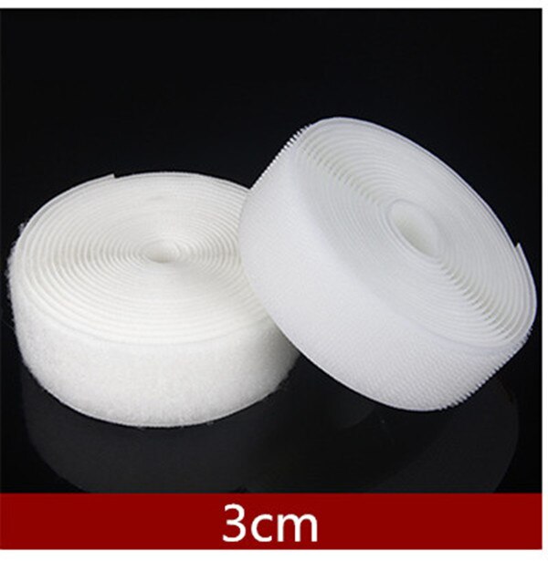 5 M * 1.6/2/3/3.8/5cm Hand Naaien wit zelfklevend Klittenband sluiting Tape Geen Lijm klittenbandsluitingen lijm Naaien-op strips Magic tape: 3cm      5m