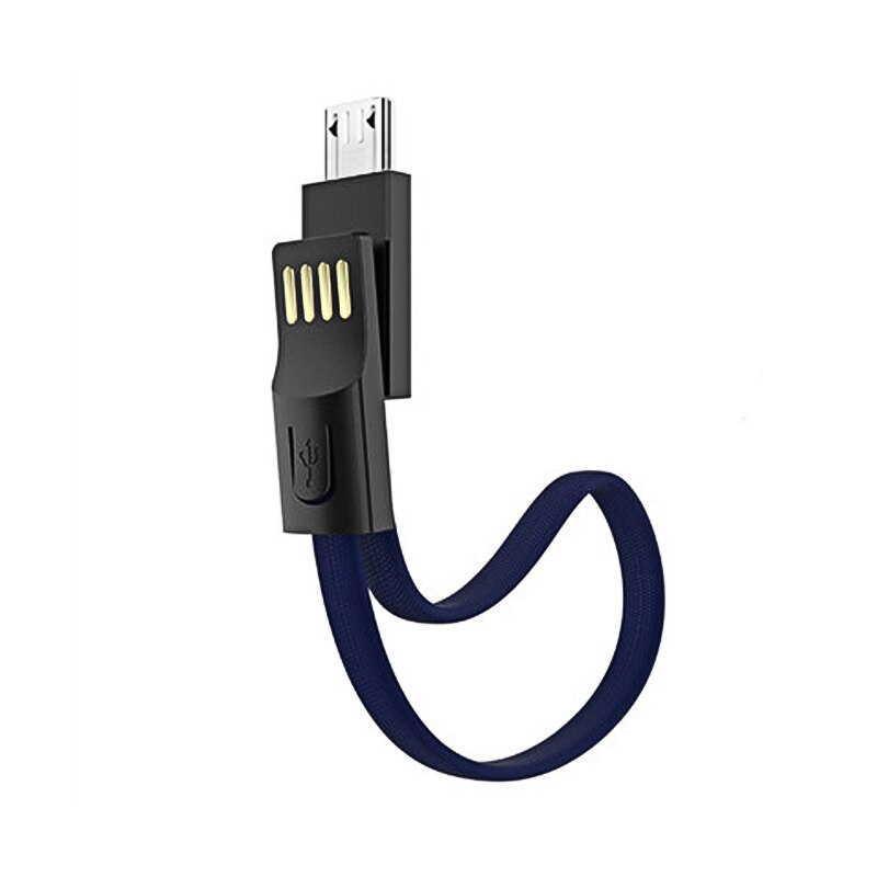 NOHON przenośny brelok kabel USB dla iPhone mikro typ C 8Szpilka ładowanie synchronizacji przewód danych szybkie ładowanie dla androida Xiaomi Samsung: niebieski For Micro