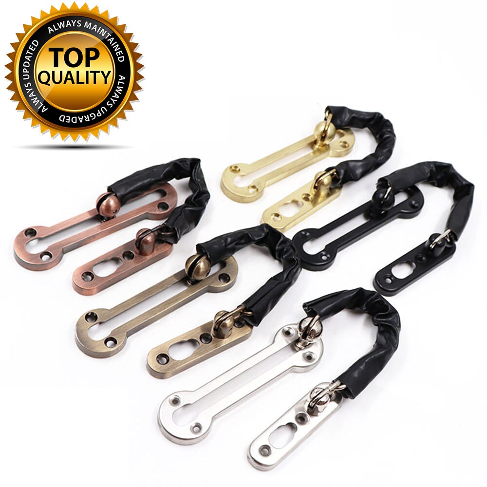 Stainless Steel Anti-theft Door Chain Latch Safety Guard Security Lock Room Door Bolt Hotel Door Chain Bolt