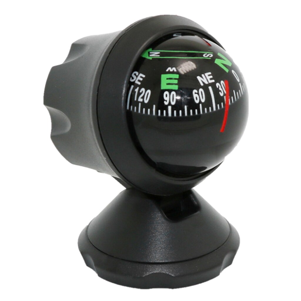 Auto Car Vehicle Navigation Ball Compass Travel Driving Adjustable Black