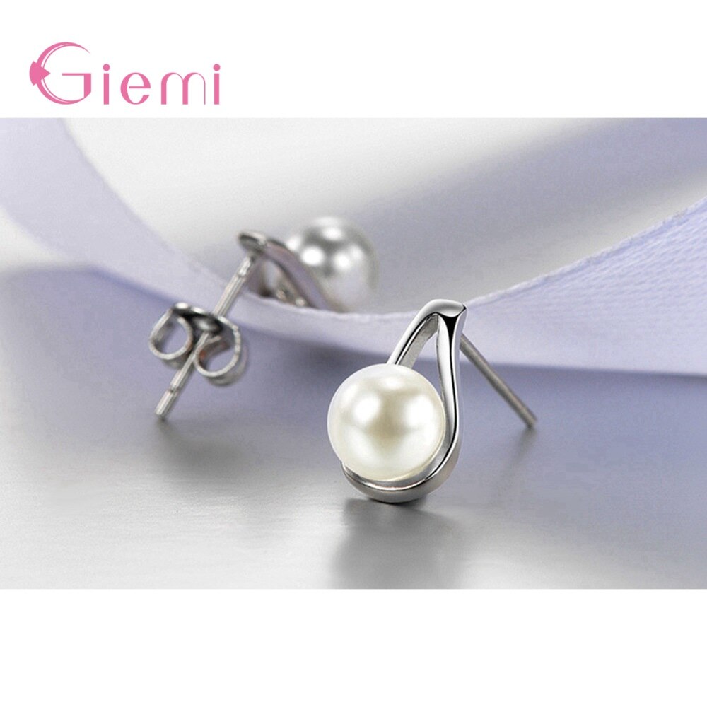 925 Sterling Zilveren Hanger Ketting Oorringen Sieraden Set Voor Vrouwen Partij Trendy Stijl Parels