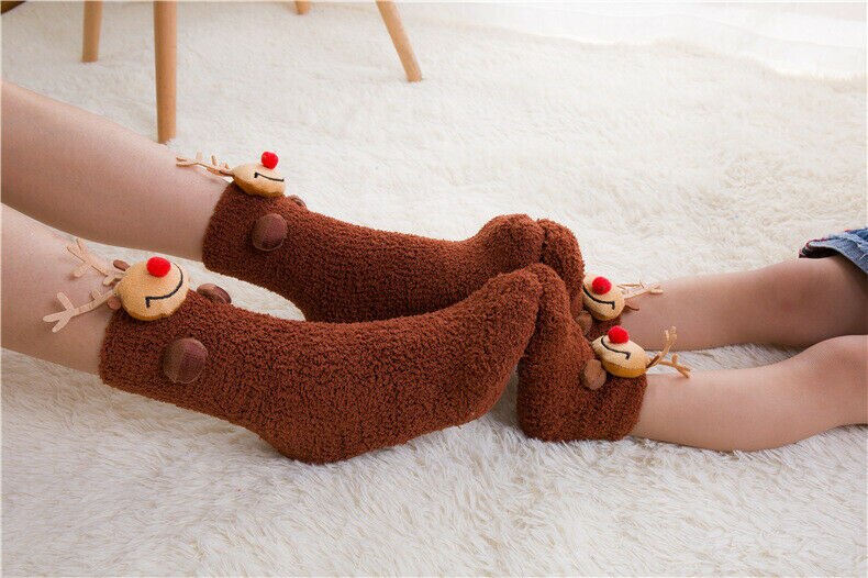 Family Matching Christmas Socks Santa Claus Xmas Tree Socks Hosiery Soft Warm Cotton Snowflake Soft Socks Christmas