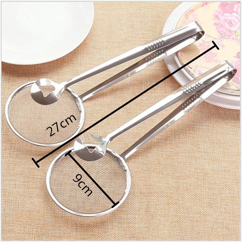1pc rustfrit stål stegt mad dørslag klip filter filter stegt mad mappe køkken gadgets køkken tilbehør cocina.