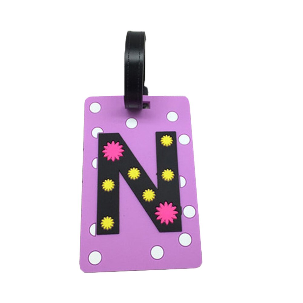 Letter Travel Accessories Luggage Tag Cartoon Silica Gel Suitcase ID Address Holder Baggage Boarding Tag Portable Label