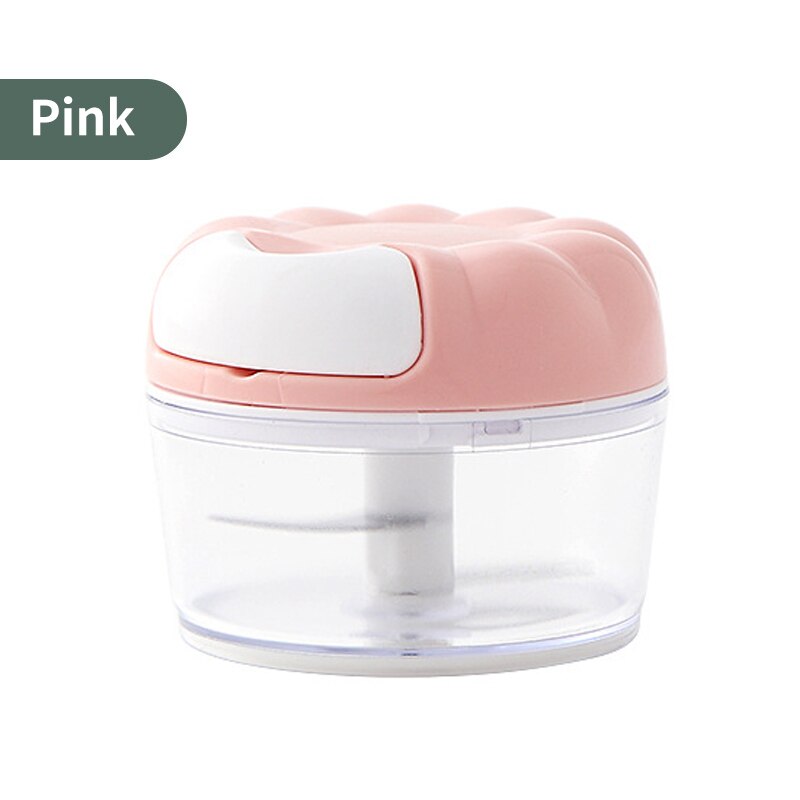 Grönsakshackare, manuell skärare, vitlöksskärare, vitlökspressar miljövänliga plasttillbehör: Rosa