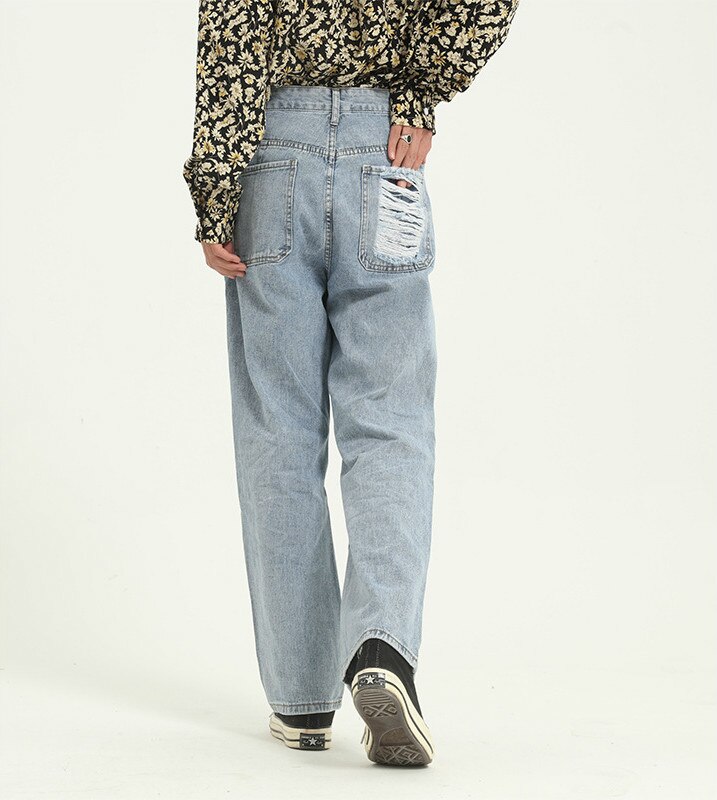 High Waist Loose Comfortable Jeans For Plus Size Fashionable Casual Straight Pants Mom Jeans Washed Boyfriend Jeans