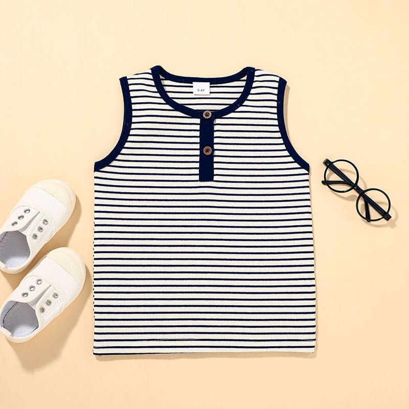 Carters Baby Kleding Lente Gestreepte Vest Shirt Jongen Zomer Mouwloze Top T-shirt Bebe Fille Baby Meisje Tops baby Shirts