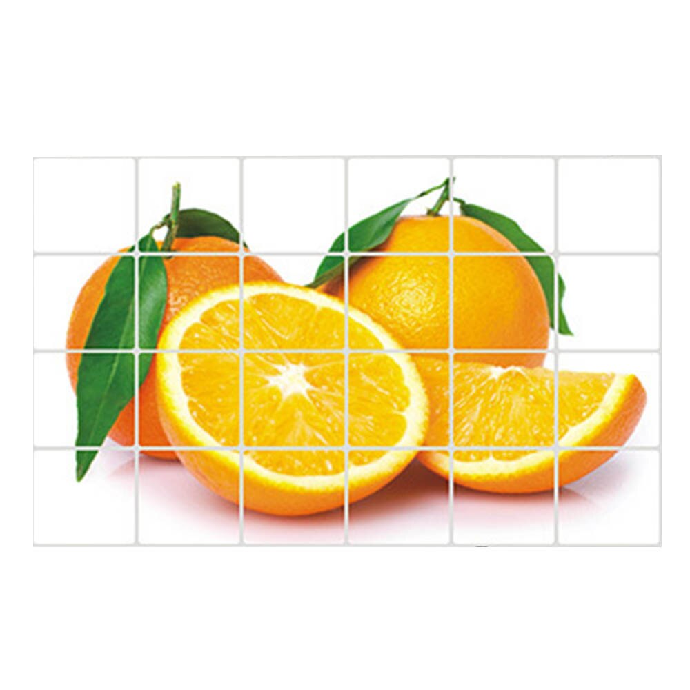 60*90cm impermeable Anti-aceite mancha papel de aluminio adhesivo de armario de cocina frutas verduras patrón de papel de pared decoración del hogar
