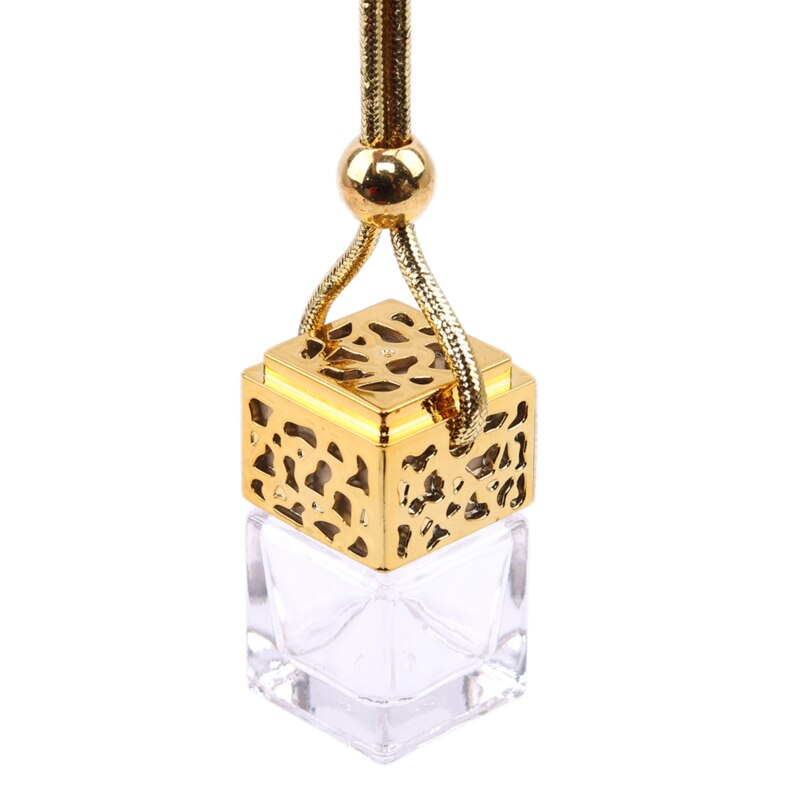 auto bil hengende parfyme anheng duft luftfrisker tom glassflaske dekorasjon ornament bil tilbehør interiør: Glod