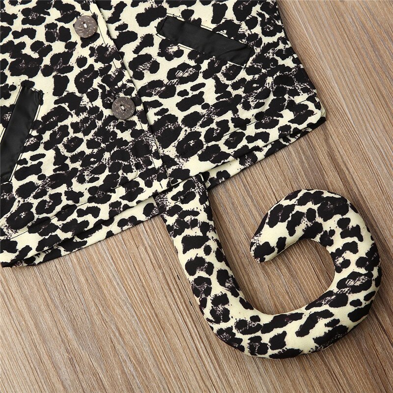 Kids Baby Boys Girls Clothes Long Sleeve Sleeve 3D Leopard Hooded Coat Jacket Warm Outwear Tops 6M-4Y