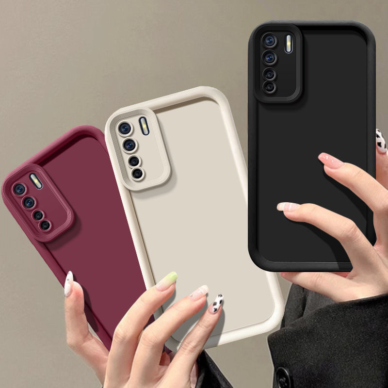 Para OPPO A91 funda para OPPO Reno3 4G funda de teléfono paquete completo mate anticaída cubierta protectora suave