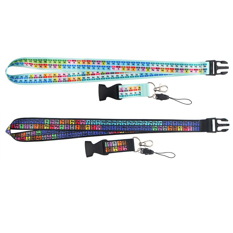 Periodiek Systeem Der Elementen Stijl Terylene Scheidbare Telefoon Strap Vrouwen En Mannen Mobiele Telefoon Sleutel Neck Lanyard Voor Studenten