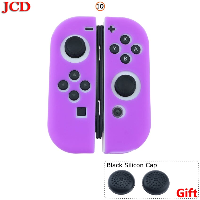 JCD For Nintend for Switch Controller Gamepad Joystick Silicone Case For Nintendo for Switch NS Black Silicon Cap: No10