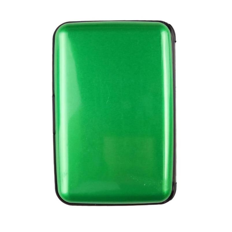 Man's waterproof card holder business ID Credit card wallet plastic pocket box female man cardholder #Zer: Green