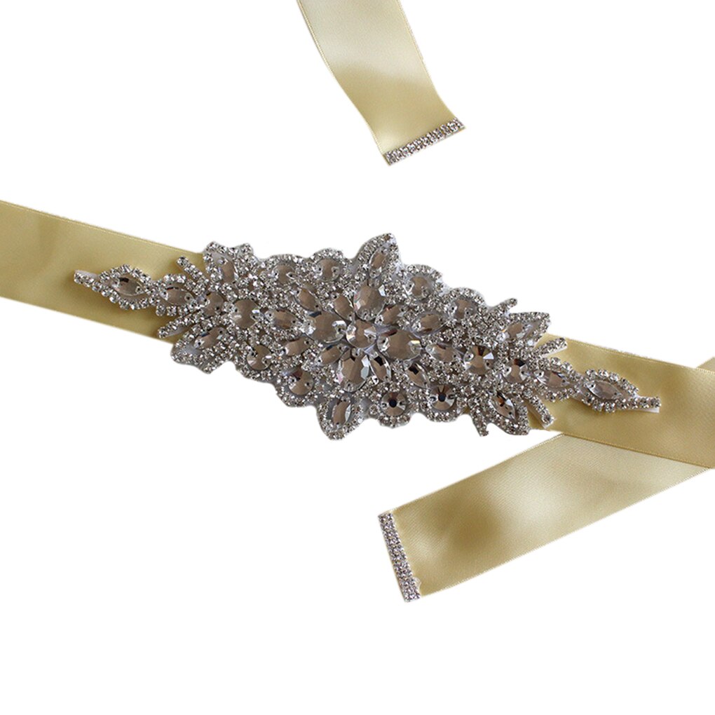 Ceinture femme cristal mariage ceintures Satin strass robe de mariée ceinture accessoires de mariage ruban de mariée ceinture ceinture: NO.6