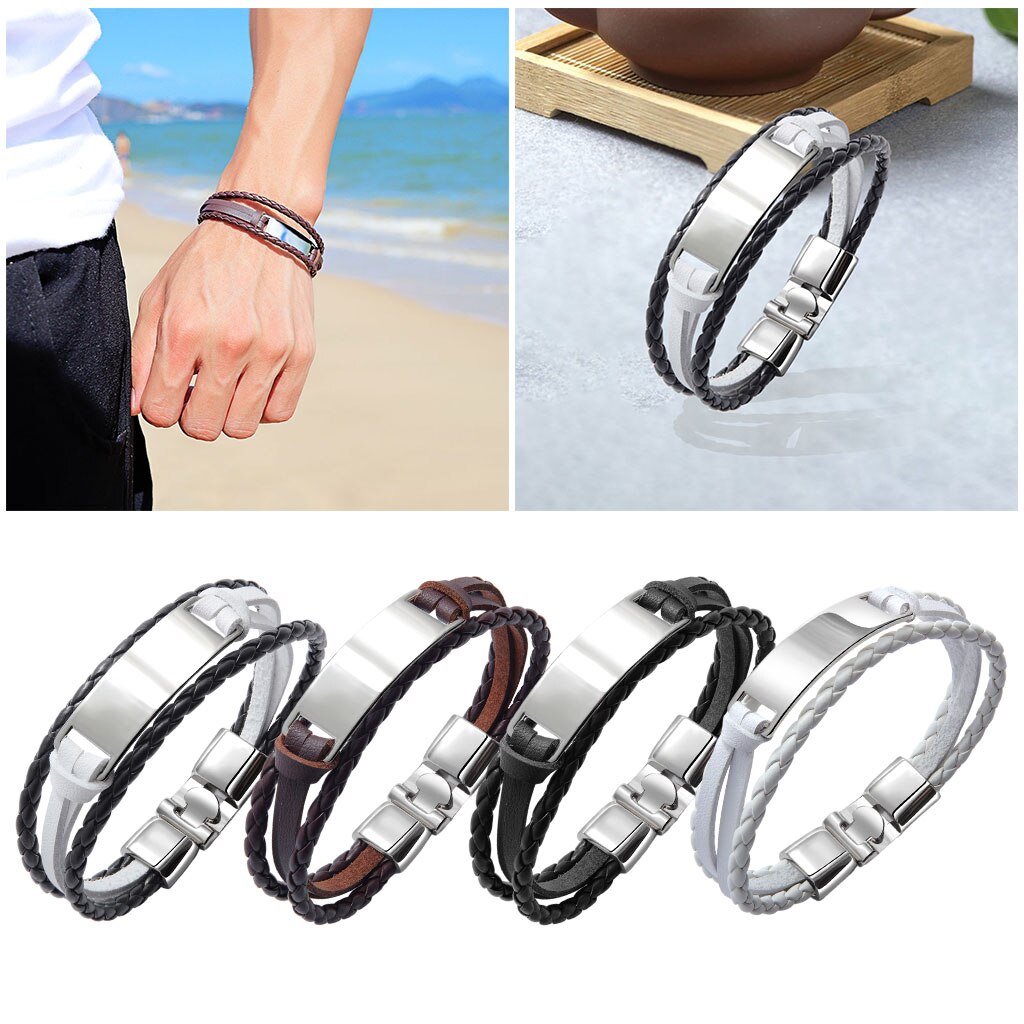 Weave Armbanden Sieraden Bangle Cord Multi Layer Voor Party Verjaardag Mens