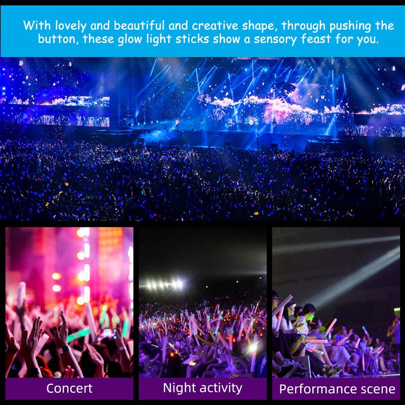 Palo luminoso con forma de señal de mano, juguete para de baile, Color aleatorio, No1, 4 piezas