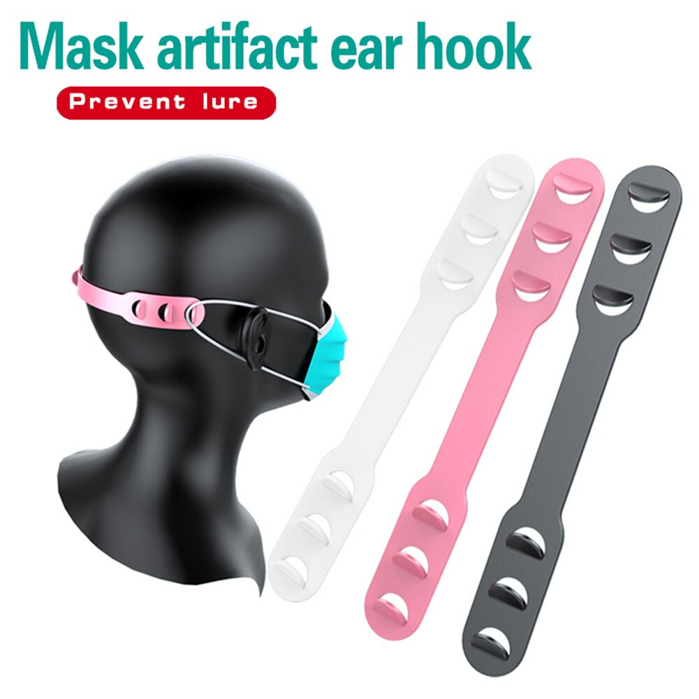 Mask Extension Hook 3 Levels Adjustable Anti-slip Ear Mask Grips Rubber Face Mask Extend Hook Retainer Clip for Earloop Mask
