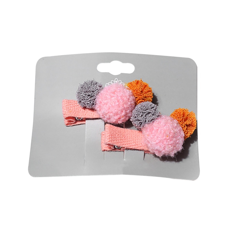 Girls Pin Cartoon Small Hair Candy Color Ball Children's Duckbill Clips Hair Pins Girl Bangs Clip Card Hair Accessories