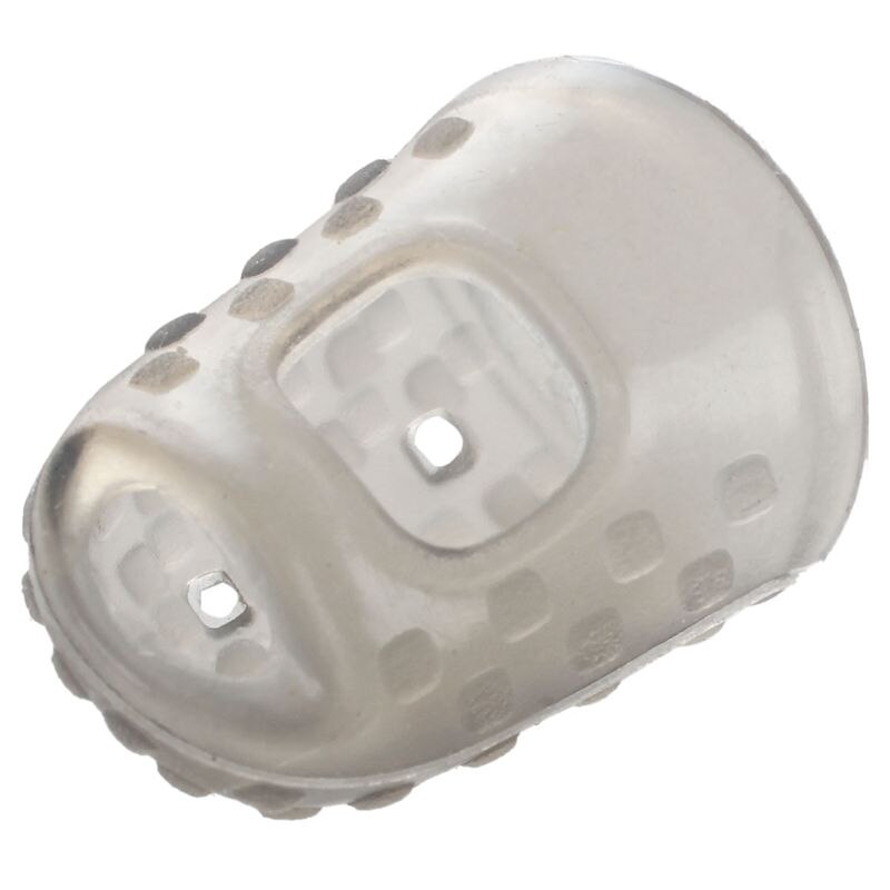 4 stuks zachte siliconen gitaar duim vinger plectrum beschermer vingertoppen (transparant xxs)