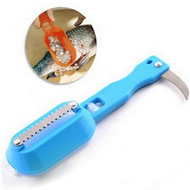 Cleaning fish skin steel scales brush shaver Remover Cleaner Descaler Skinner Scaler fishing tools knife