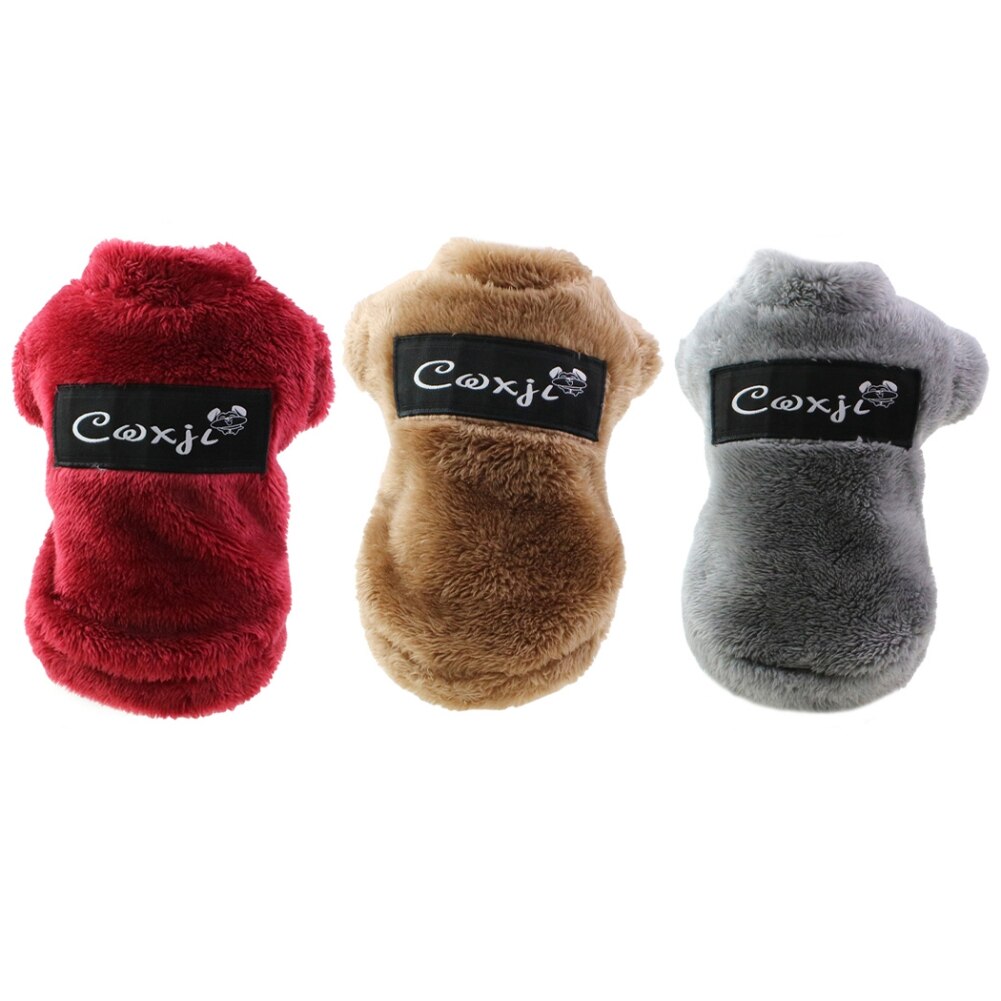 Coral Fleece Puppy Hond Hoodie Winter Warme Pet Kleding Voor Kleine Chihuahua Teddy Sweatshirt Kat Trui Jas Honden Huisdieren Kleding