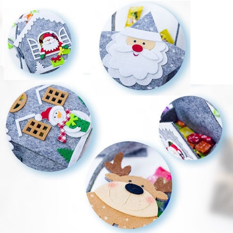 Neue Jahr Weihnachten Dekoration Süssigkeit Kleine Trage Tasche Filz Tuch Lagerung Taschen Einkaufen Einkaufszentrum Wohnkultur Süssigkeit Tasche Anhänger