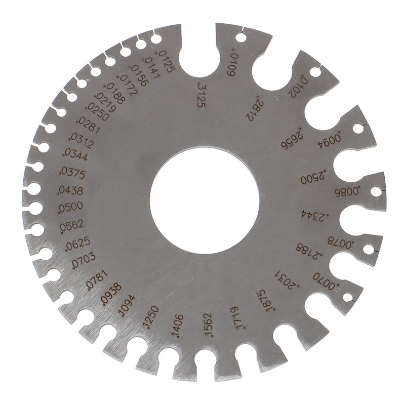 1pc Wire Gauge Metal Round Wire Diameter Measuring Instrument