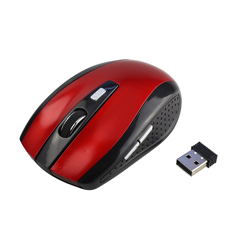 Sovawin – souris optique sans fil 2.4ghz, 1600dpi, USB, pour Gamer , ordinateur PC et portable: red