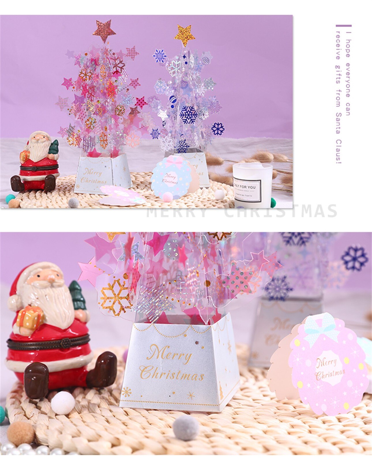 Christmas Greeting card three-dimensional 3D Handmade Card Year And Thanksgiving Thank You Card Christmas Decoration