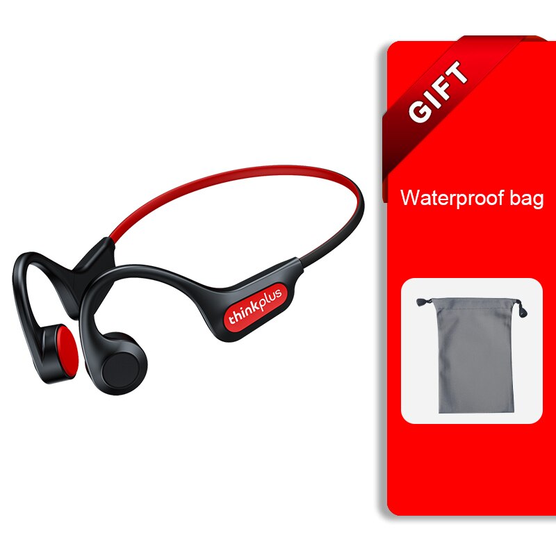 Lenovo X3 Pro Bluetooth 5.3 Bone Conduction Earphones Ear-hook Music Hifi Sports Waterproof Headset with Mic Wireless Headphones: Black bag1