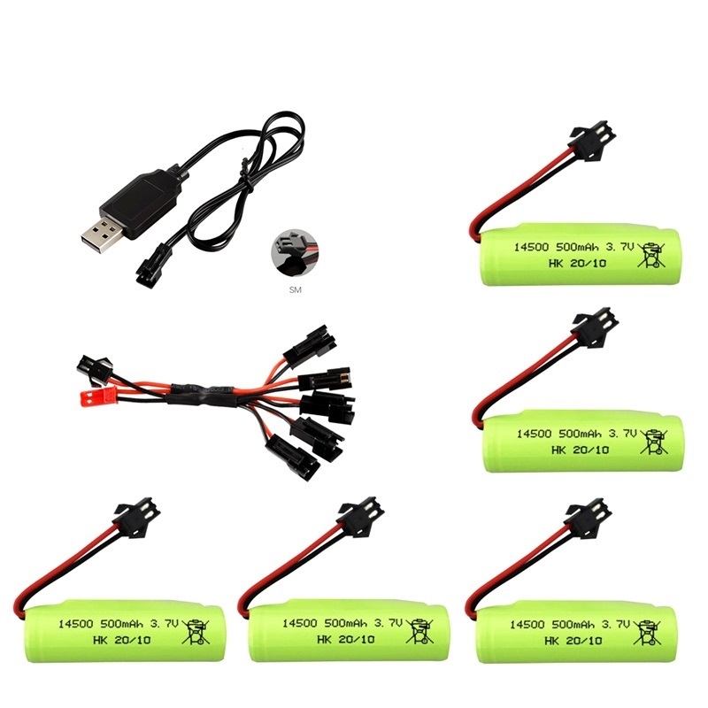 3.7V 500Mah 14500 Lipo Battery+charger Voor DE35 DE38 Dubbelzijdig Rc Tumbling Stunt Afstandsbediening controle Auto: green