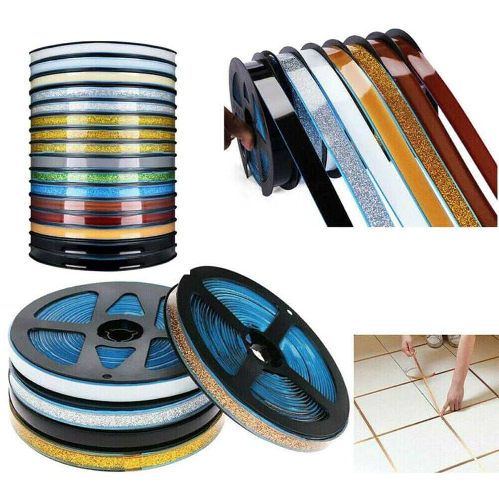 6M Self-Adhesive Ceramic Tile Gap Tape Ceramic Tile Mildewproof Crack Edges Tape Kitchen Corner Side Edges Strip Stickers