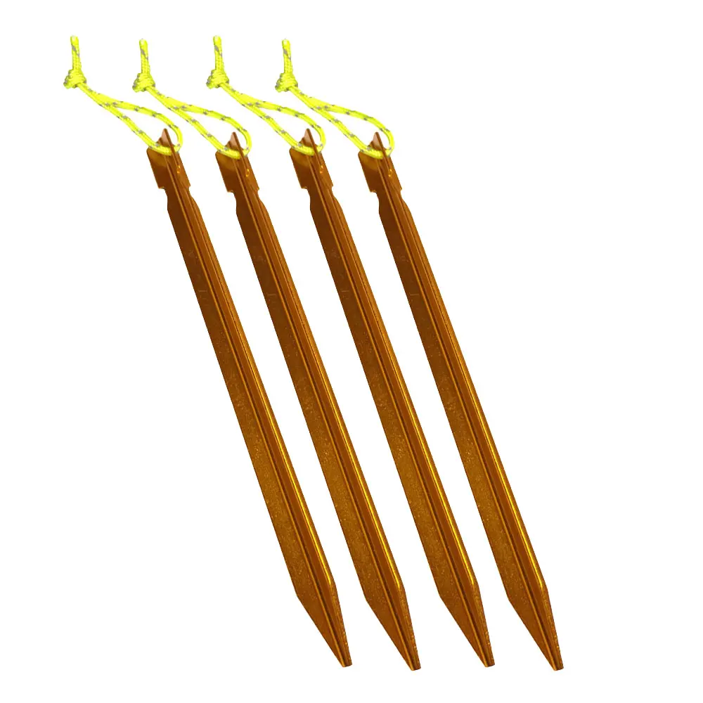 Tent Pegs 18cm Aluminum Tent Stake with Rope Outdoor Tent Nail Peg Tent Accessories Equipment: green