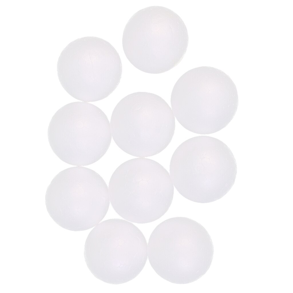 10 Stuks Wit 5Cm Modelling Ambachtelijke Piepschuim Foam Ball Bollen Xmas Decor Diy