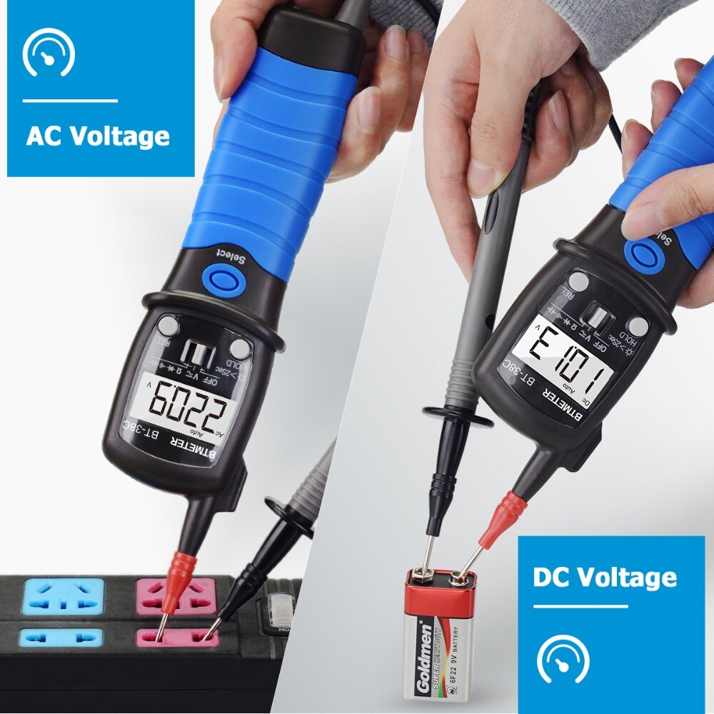 BTMETER BT-38C AC DC 600V High Voltage Tester, 60M Ohm Resistance Meter, with Capacitance Diode Test