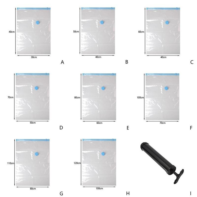 Vacuum Bag Storage Organizer Transparent Border Compressed Saving travel Bags Space Organizador Seal Foldable Extra Lar Z0Q2