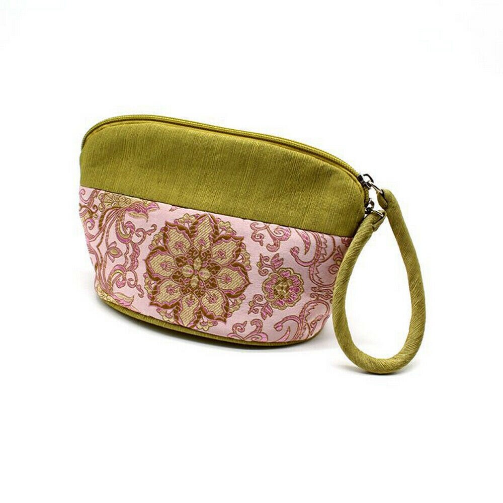 Women Embroidery Silk Bag Vintage Style Messenger Bag Chinese Style Handbag Purse Bag: Style1 A